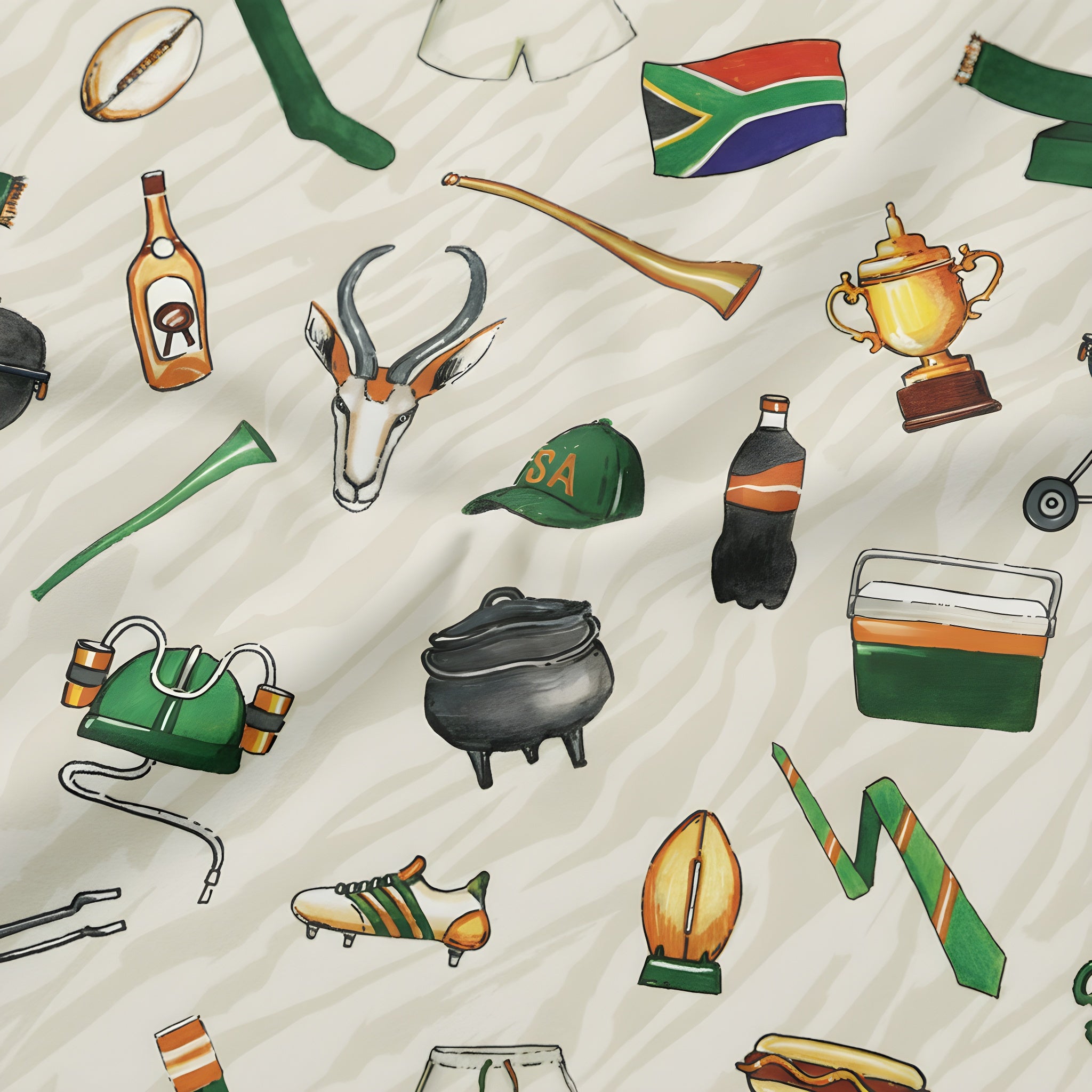 Mid-length Swim Shorts | Game Day / Milk