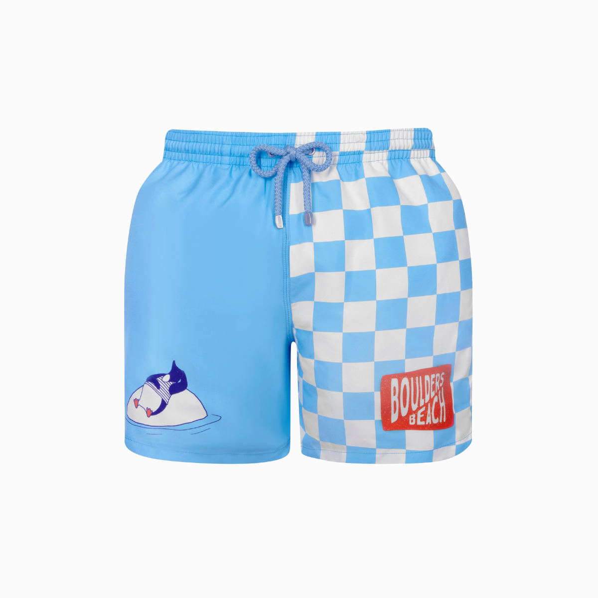 Mid-length Swim Shorts | Boulders Penguin / Blue