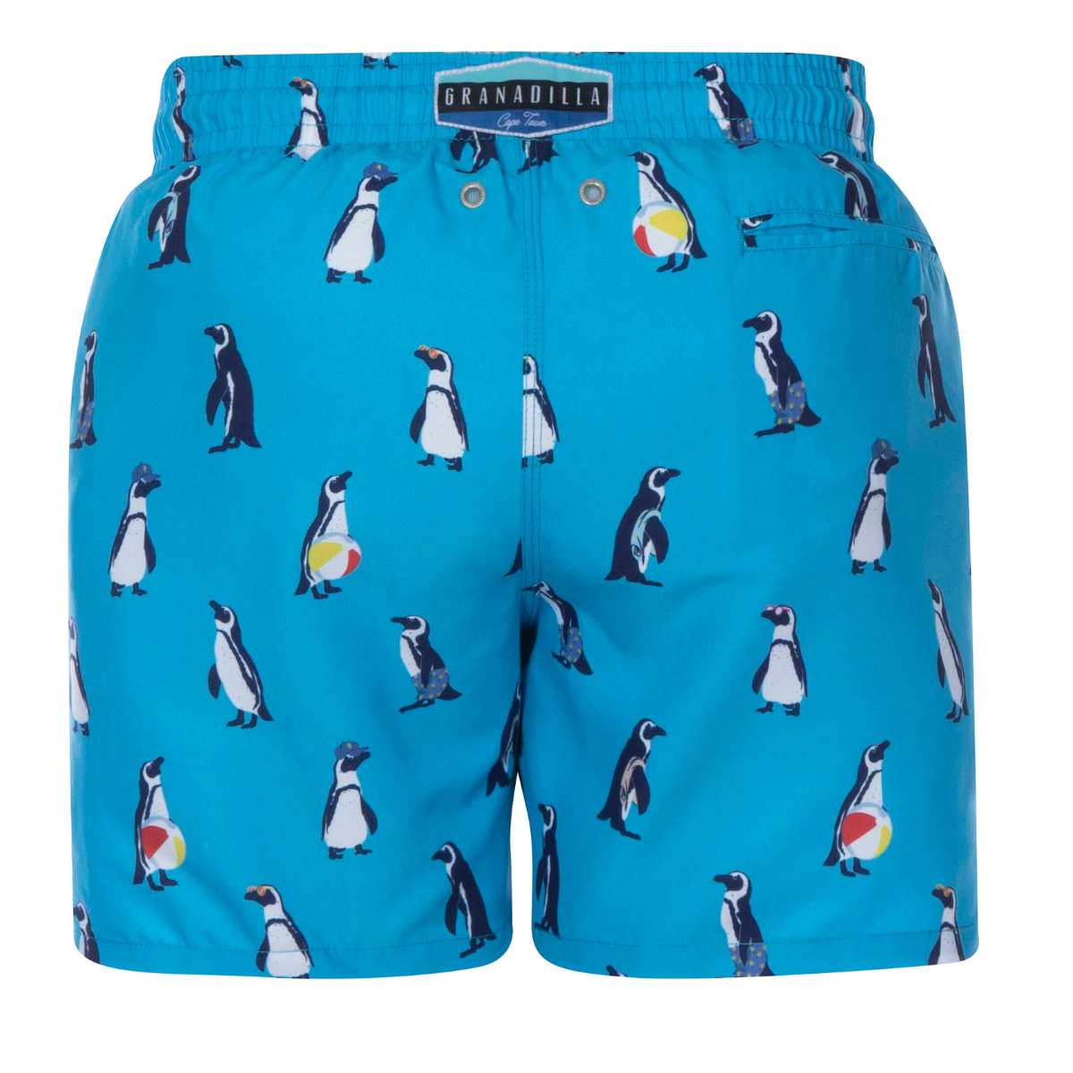 Mid-length Swim Shorts | Penguins / Blue