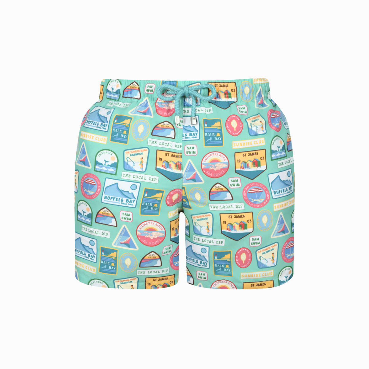 Mid-length Swim Shorts | Tidal Pool / Mint