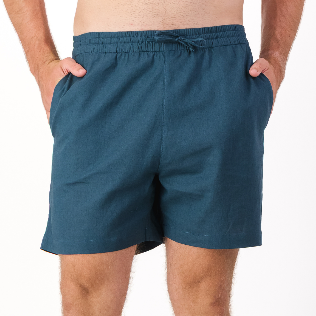 Mens Pull on Shorts / Teal