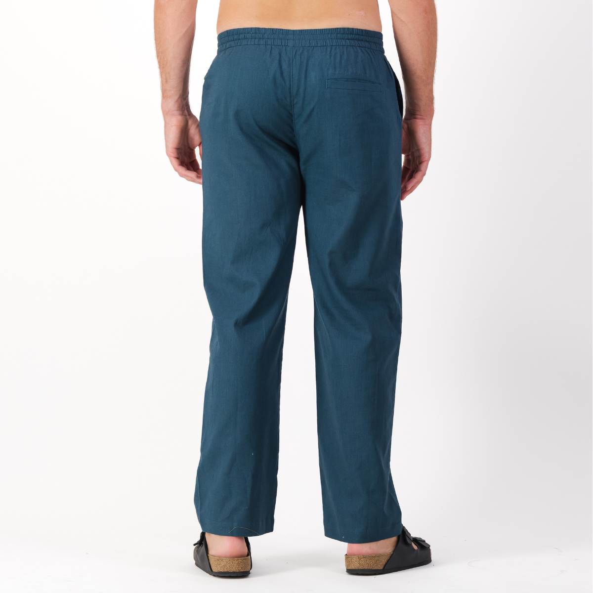 Mens Pull on Pants | Plain / Teal