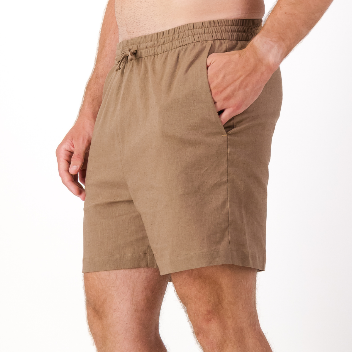 Mens Pull on Shorts / Stone