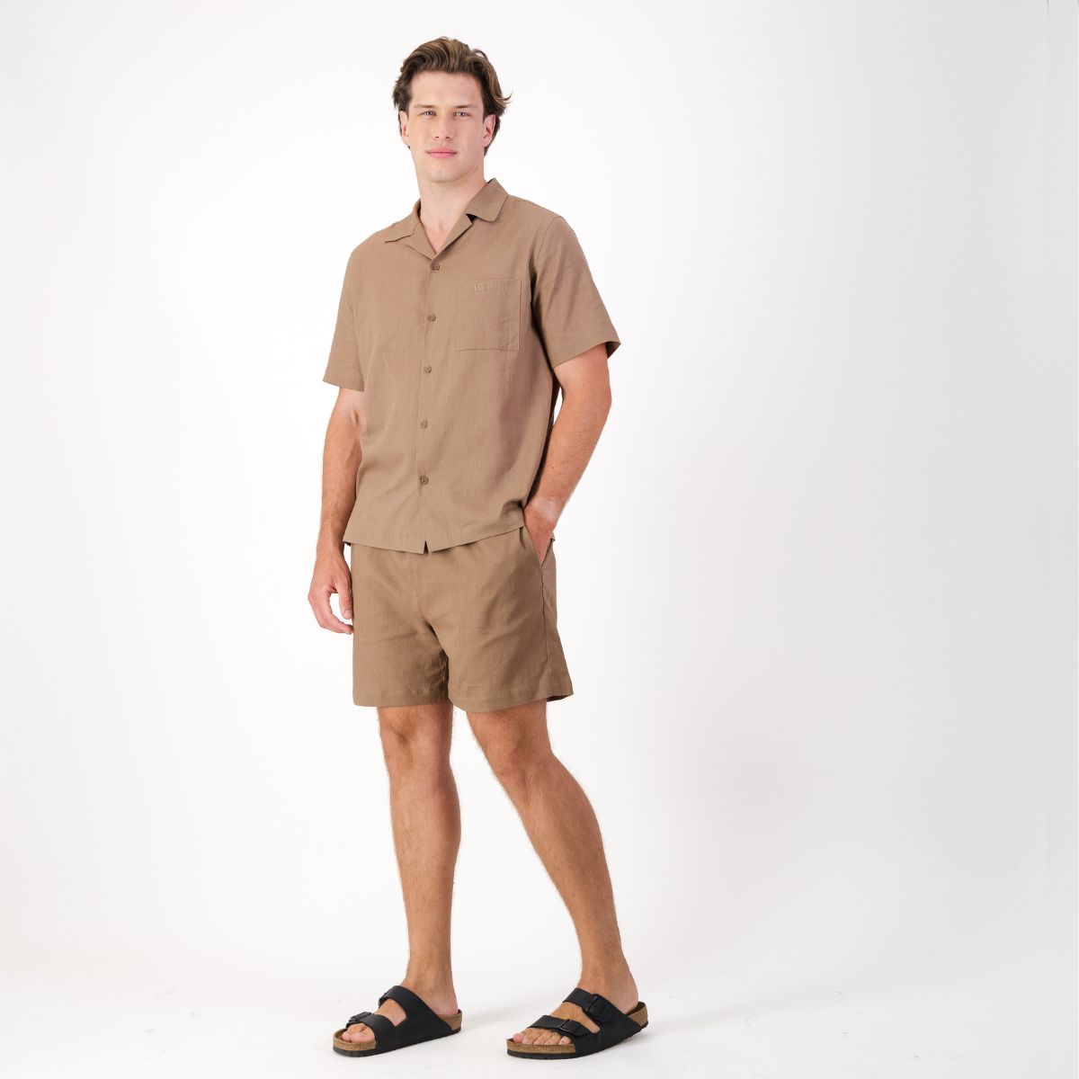 Mens Pull on Shorts / Stone