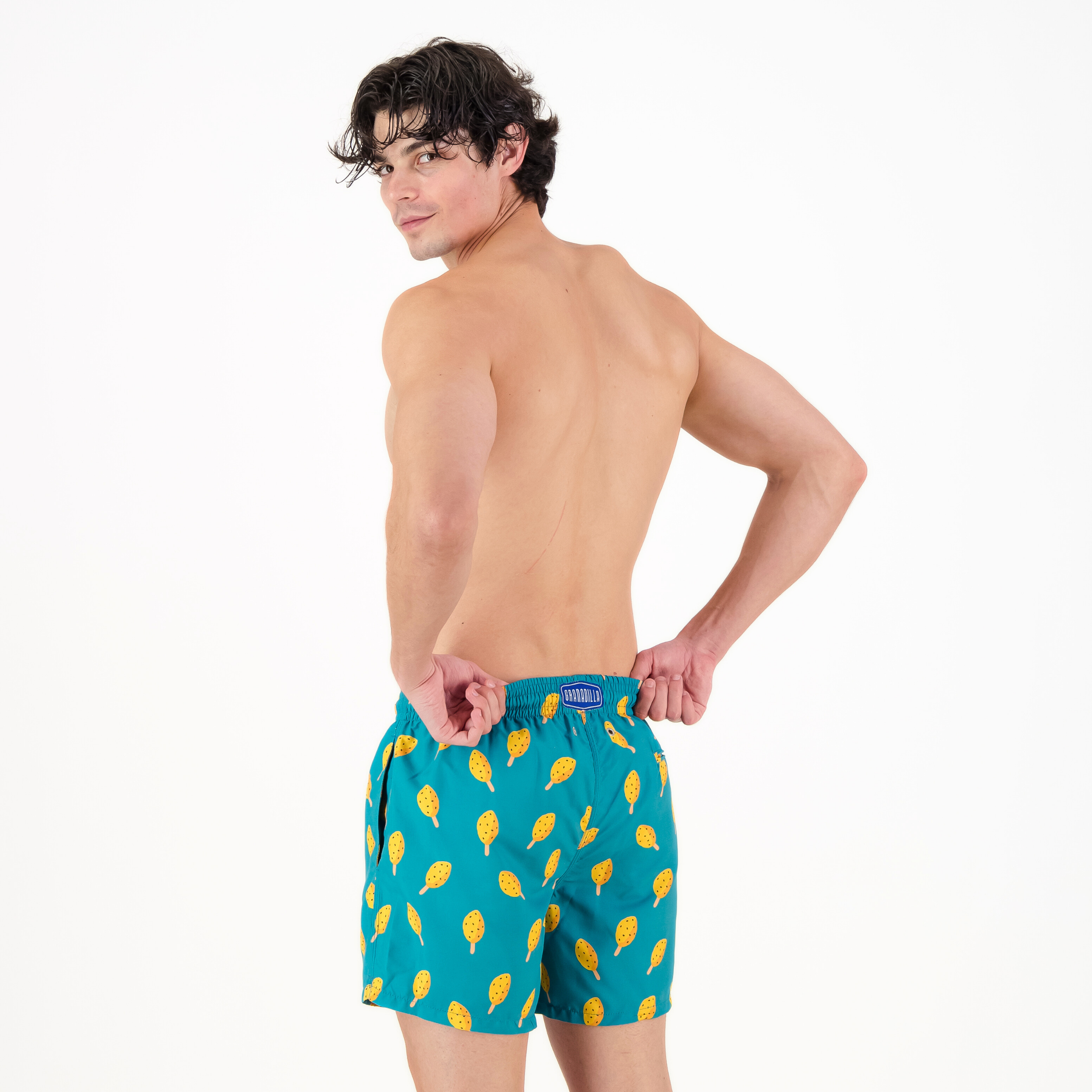 Mid-length Swim Shorts | Lolly / Teal