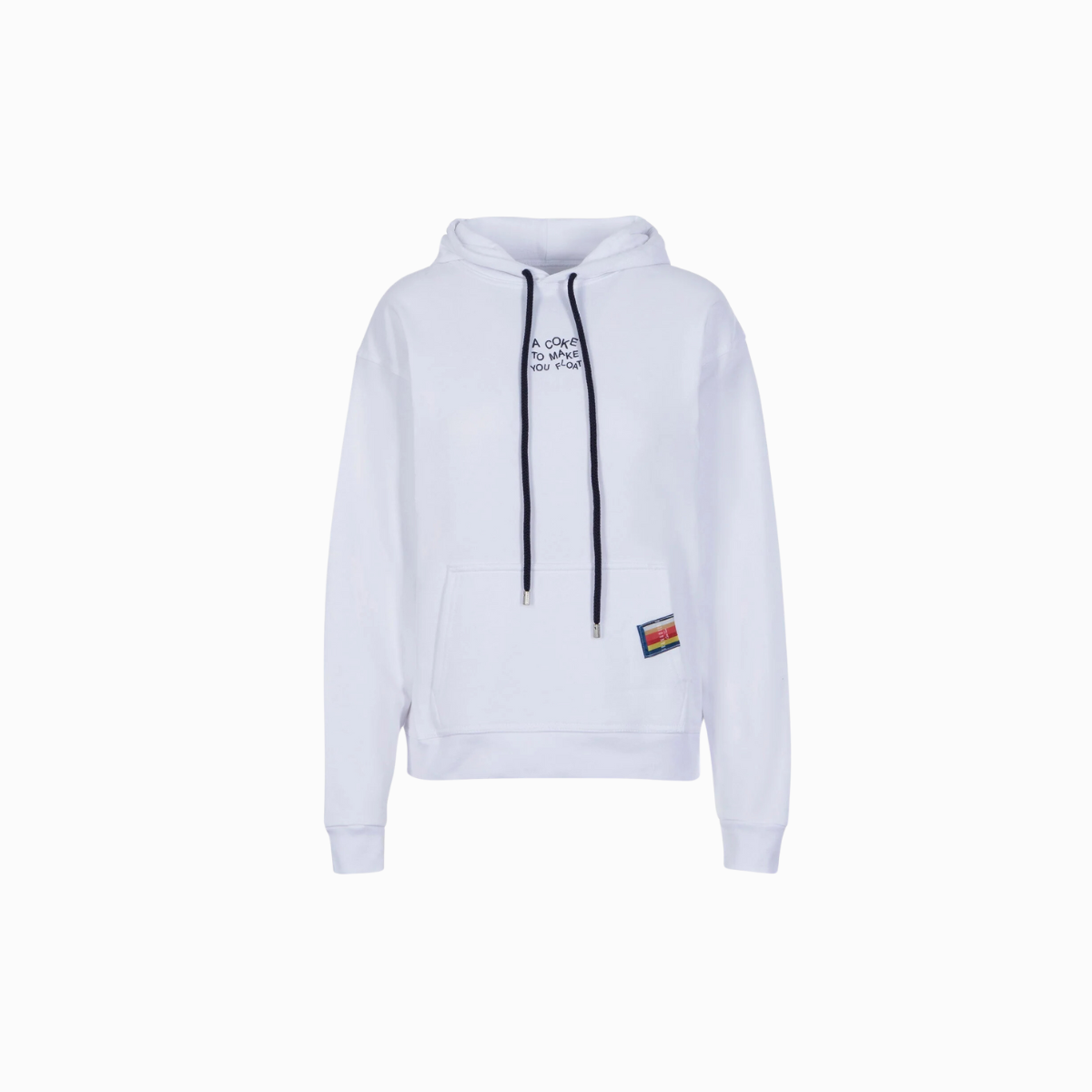 Fitted Hoodie Coke To Make You Float White