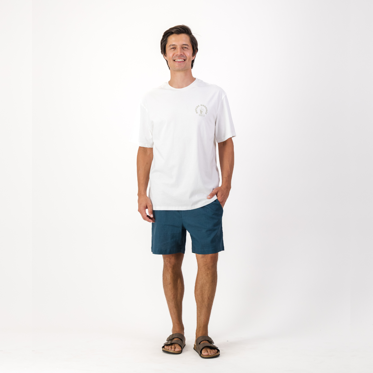 Mens Pull on Shorts / Teal