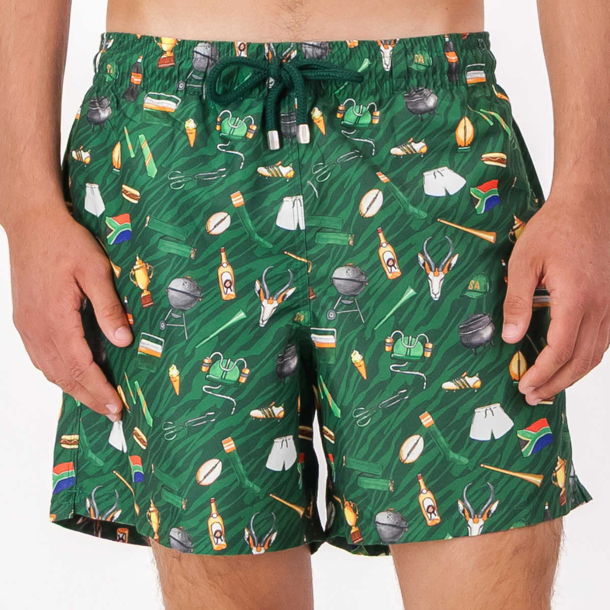 Mid-length Swim Shorts | Game Day / Green
