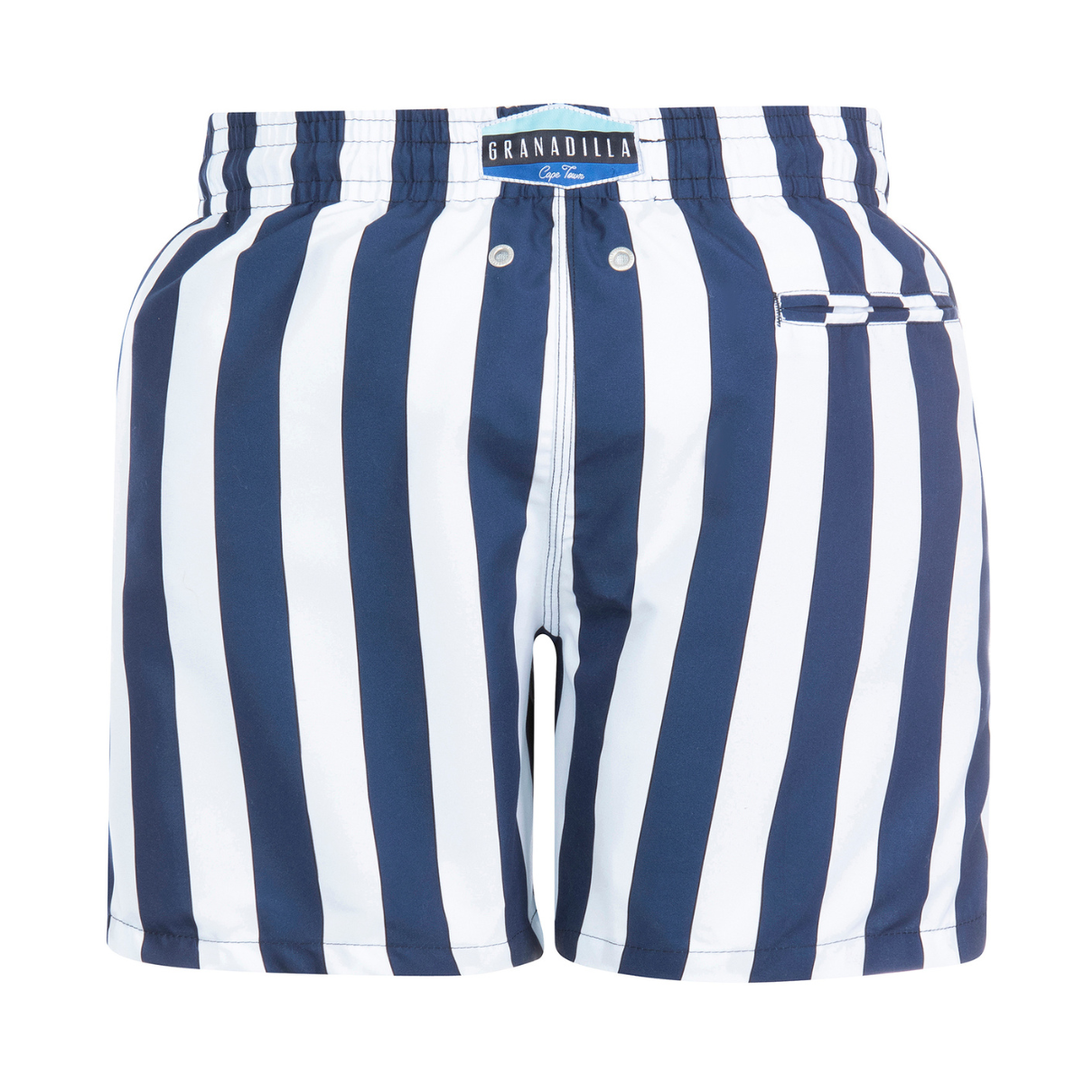 Mid-length Swim Shorts | Navy Stripe