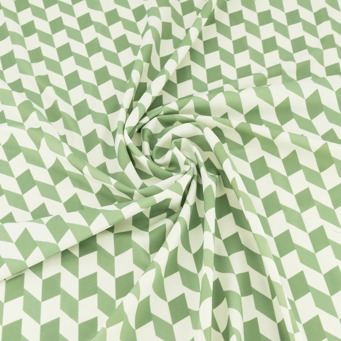 Green and white hounds tooth fabric