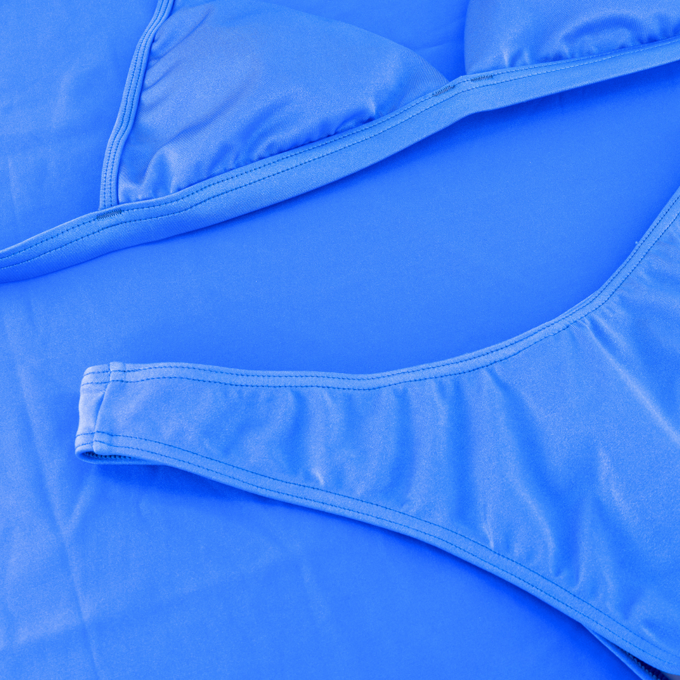 Blue shimmer bikini fabric
