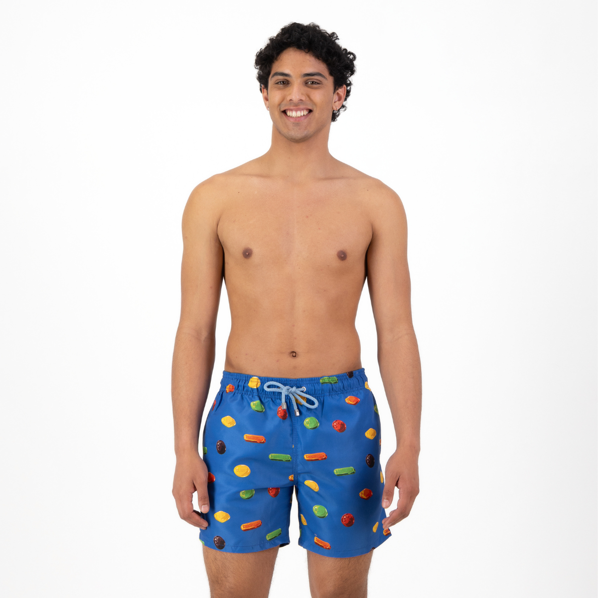 Mid-length Swim Shorts | Wine Gums / Cobalt