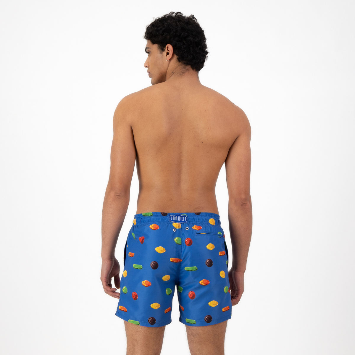 Mid-length Swim Shorts | Wine Gums / Cobalt