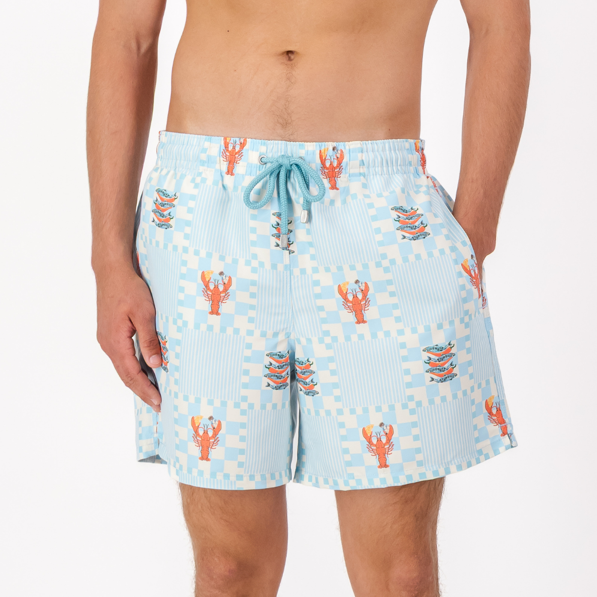 Mid-length Swim Shorts | Retro Reef / Blue