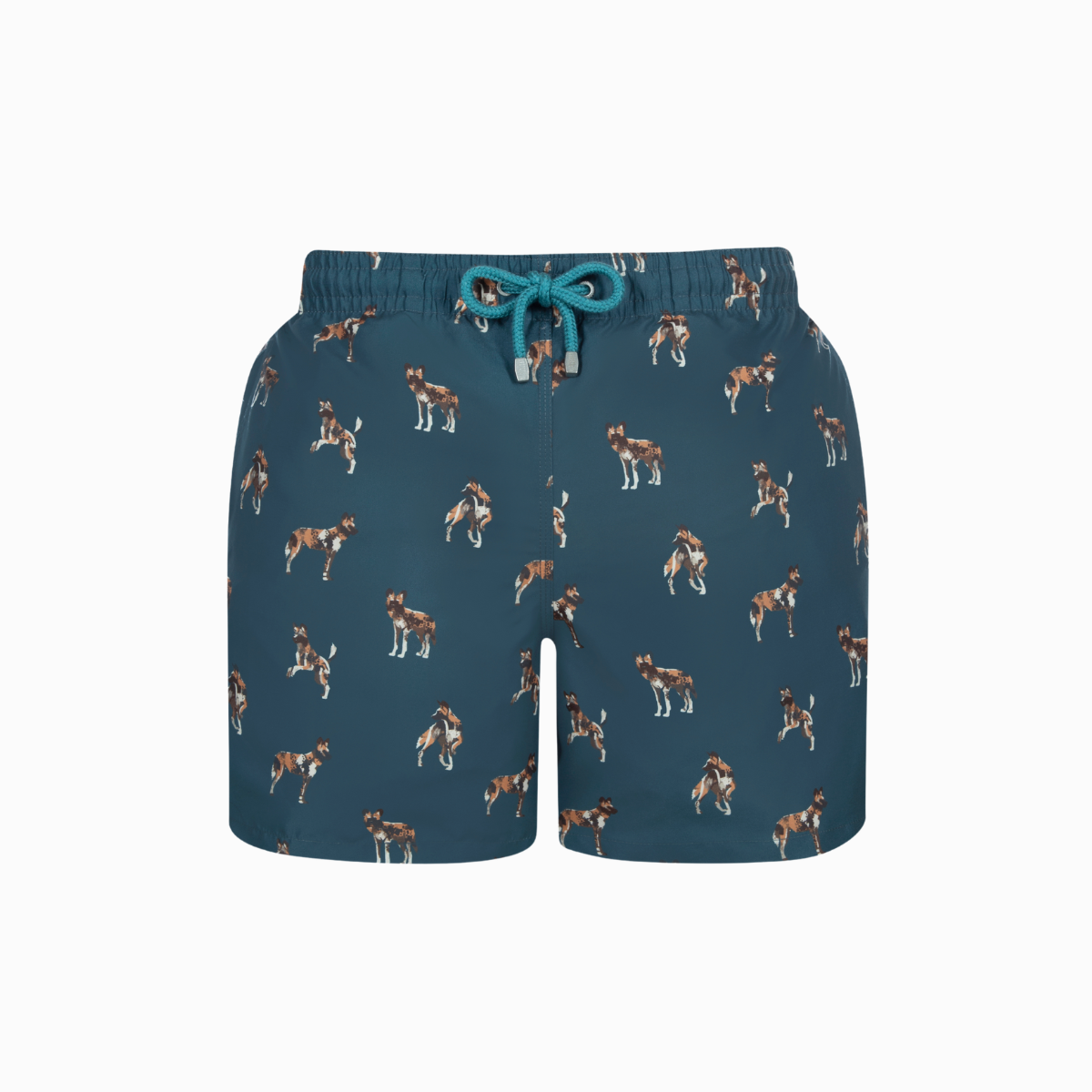 Mid-length Swim Shorts | Wild Dogs / Teal