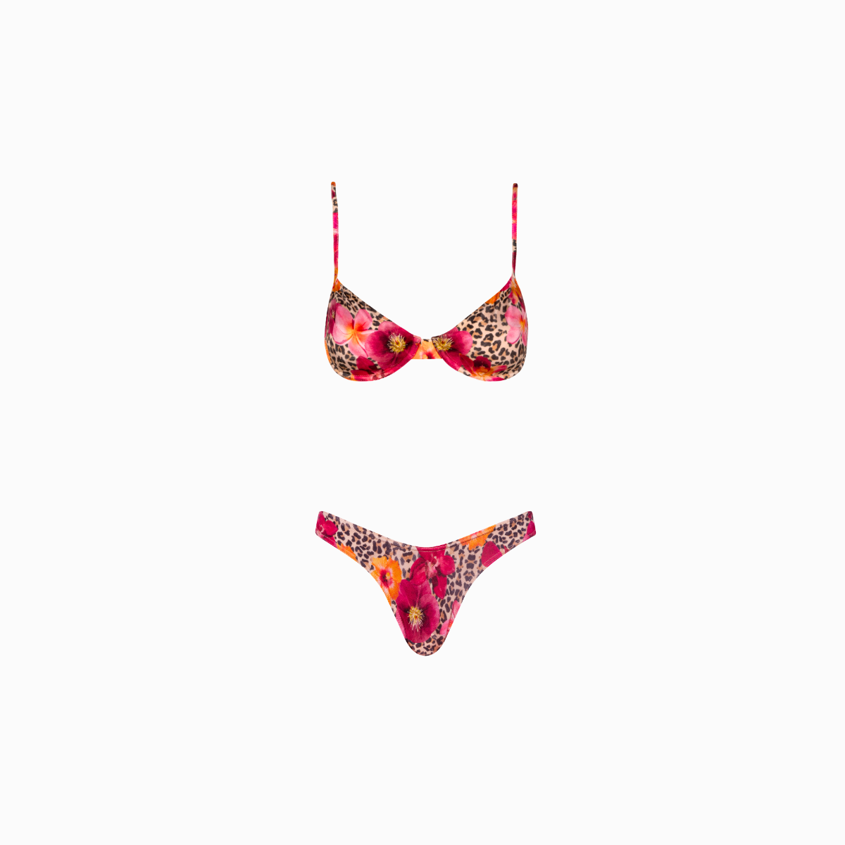 The Leopard Floral Set | Mid Coverage