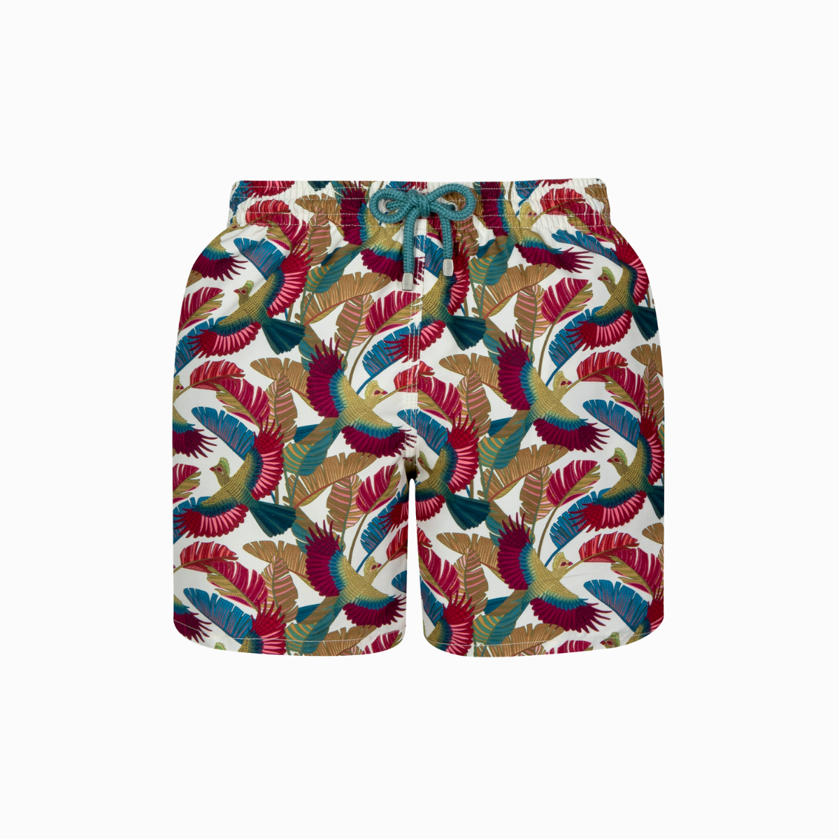 Mid-length Swim Shorts | Loerie / Cream