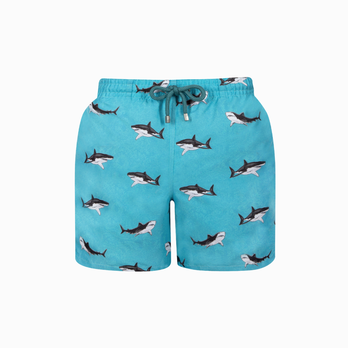 Mid-length Swim Shorts | Sharks / Teal