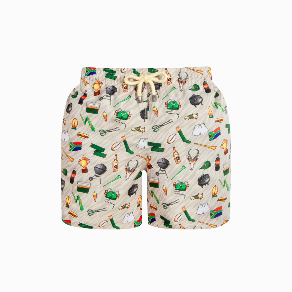Mid-length Swim Shorts | Game Day / Milk
