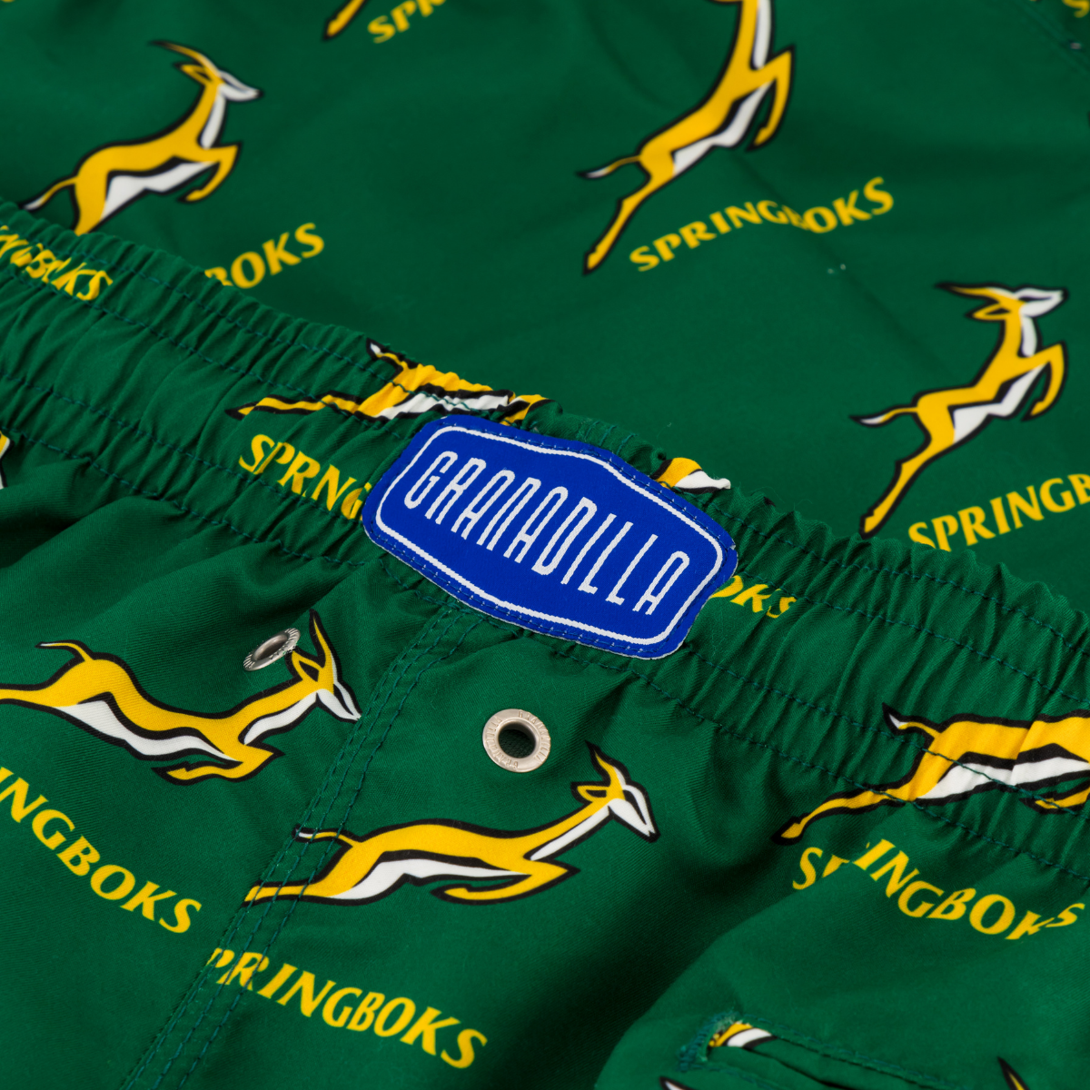 Mid-Length Swim Shorts | Springbok / Green