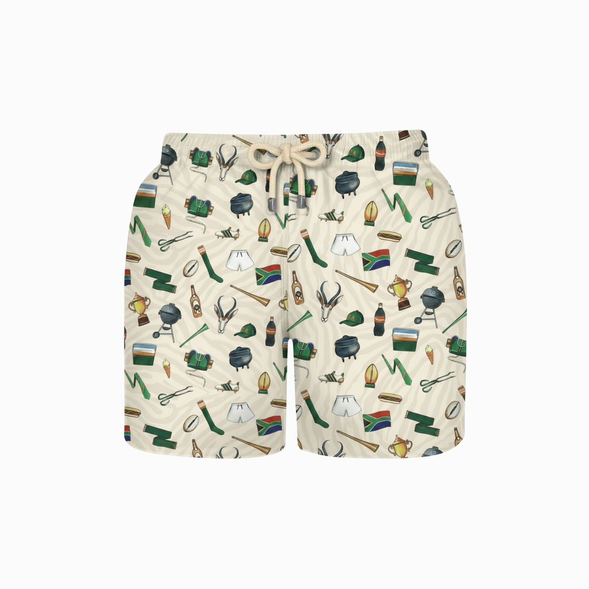 Mid-length Swim Shorts | Game Day / Milk