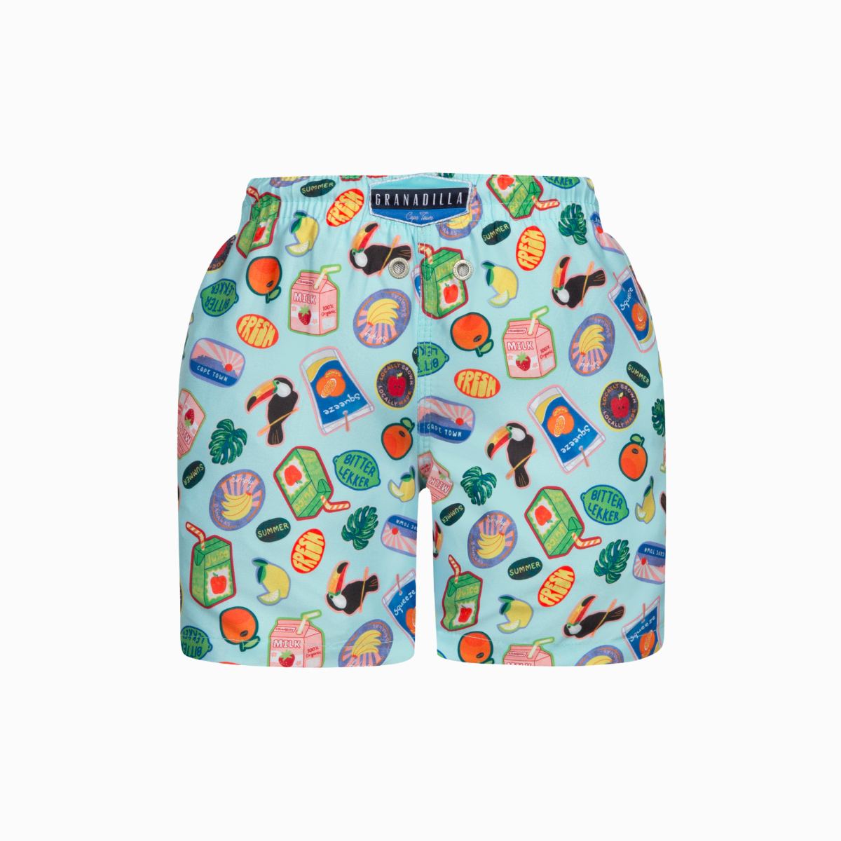 Kids Swim Shorts | Juice Box / Blue