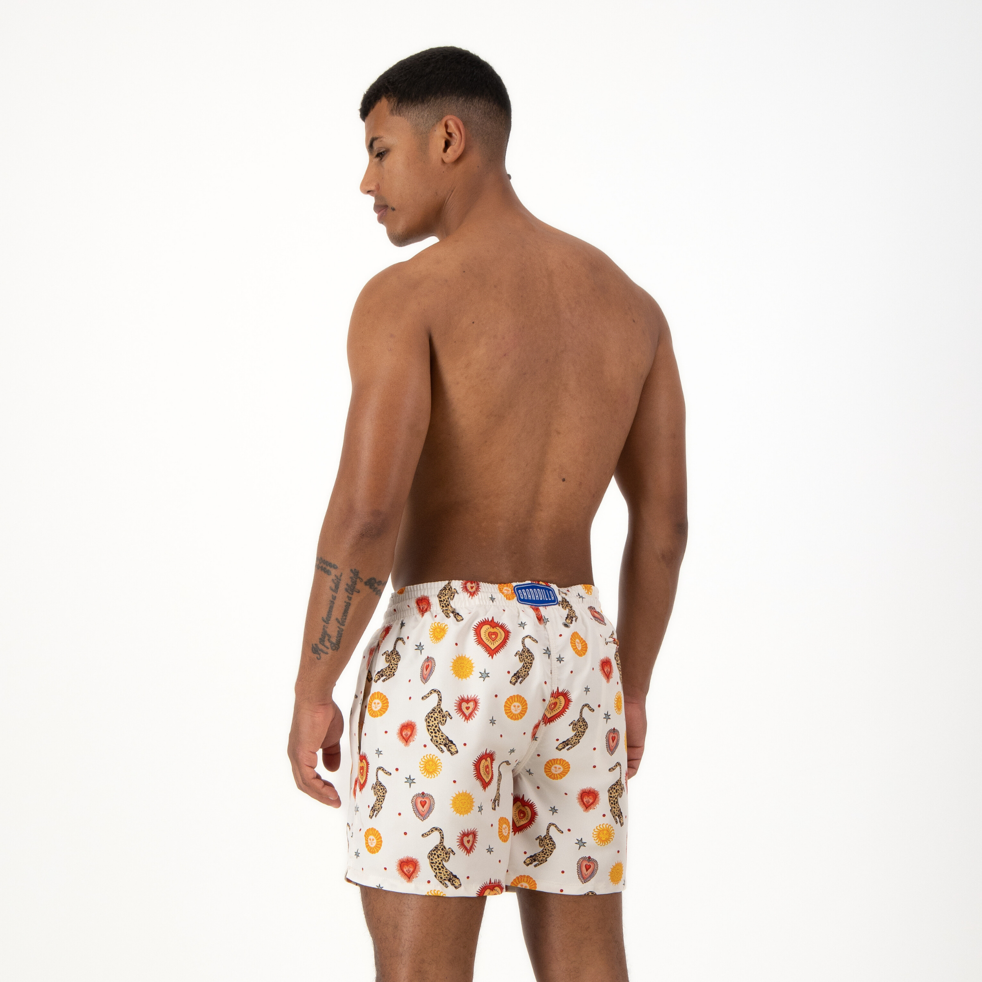 Mid-length Swim Shorts | Sphinx / Cream