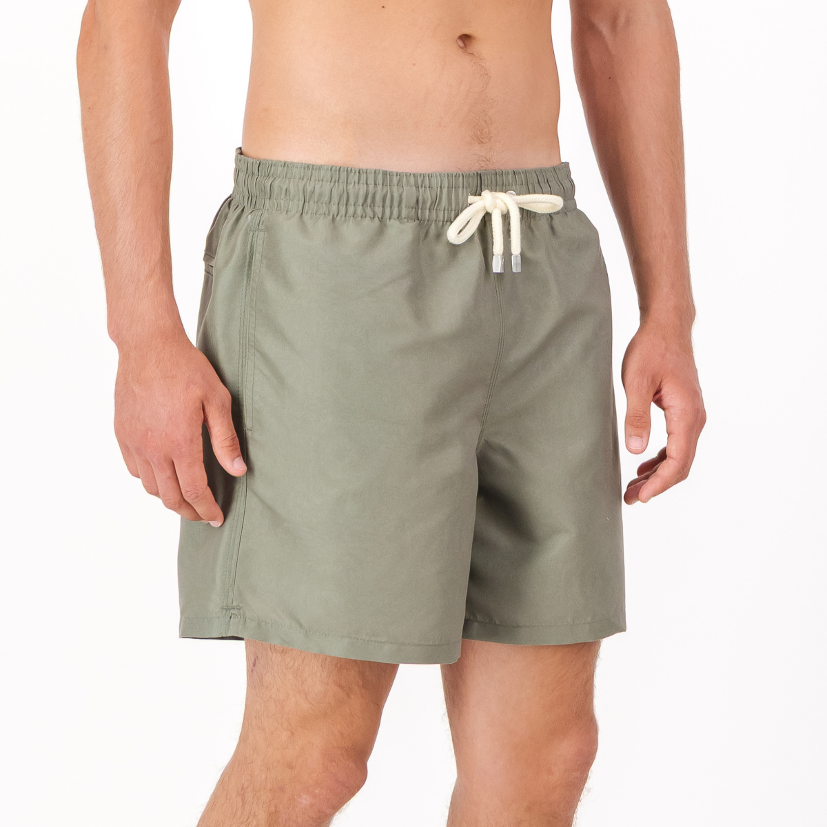 Mid-length Swim Shorts | Plain / Fatigue