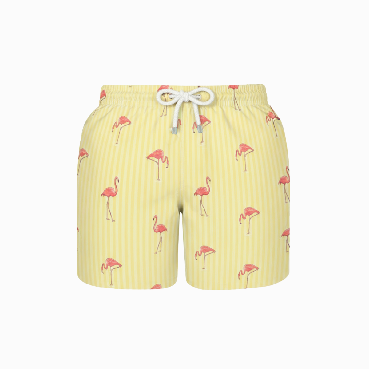 Mid-length Swim Shorts | Flamingo / Yellow