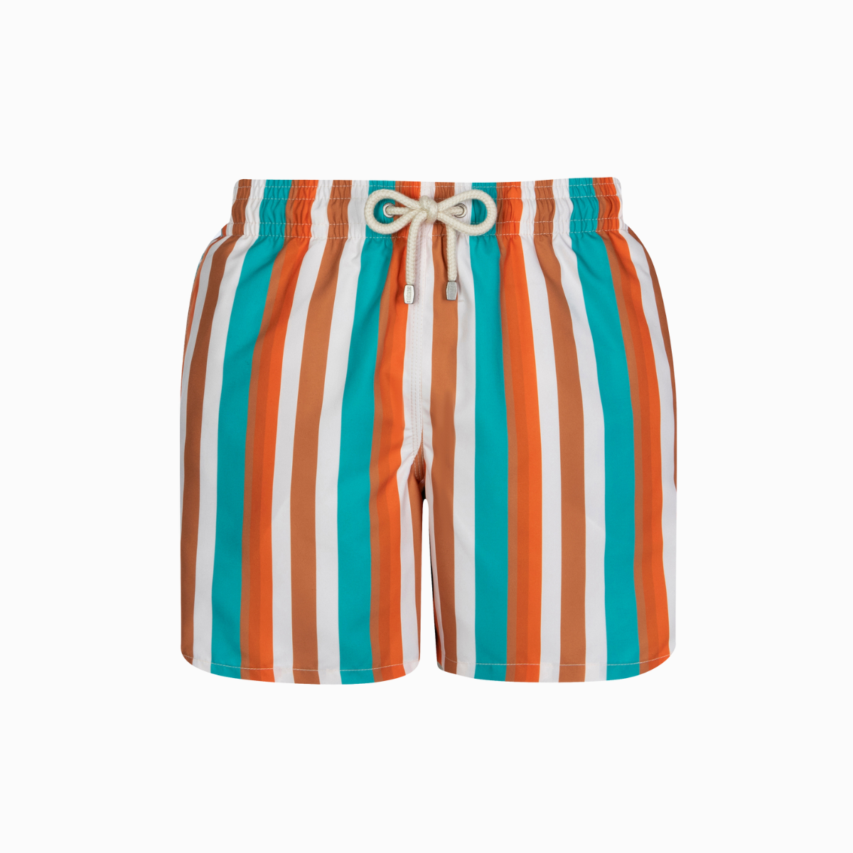 Mid-length Swim Shorts | Stripe / Tonal
