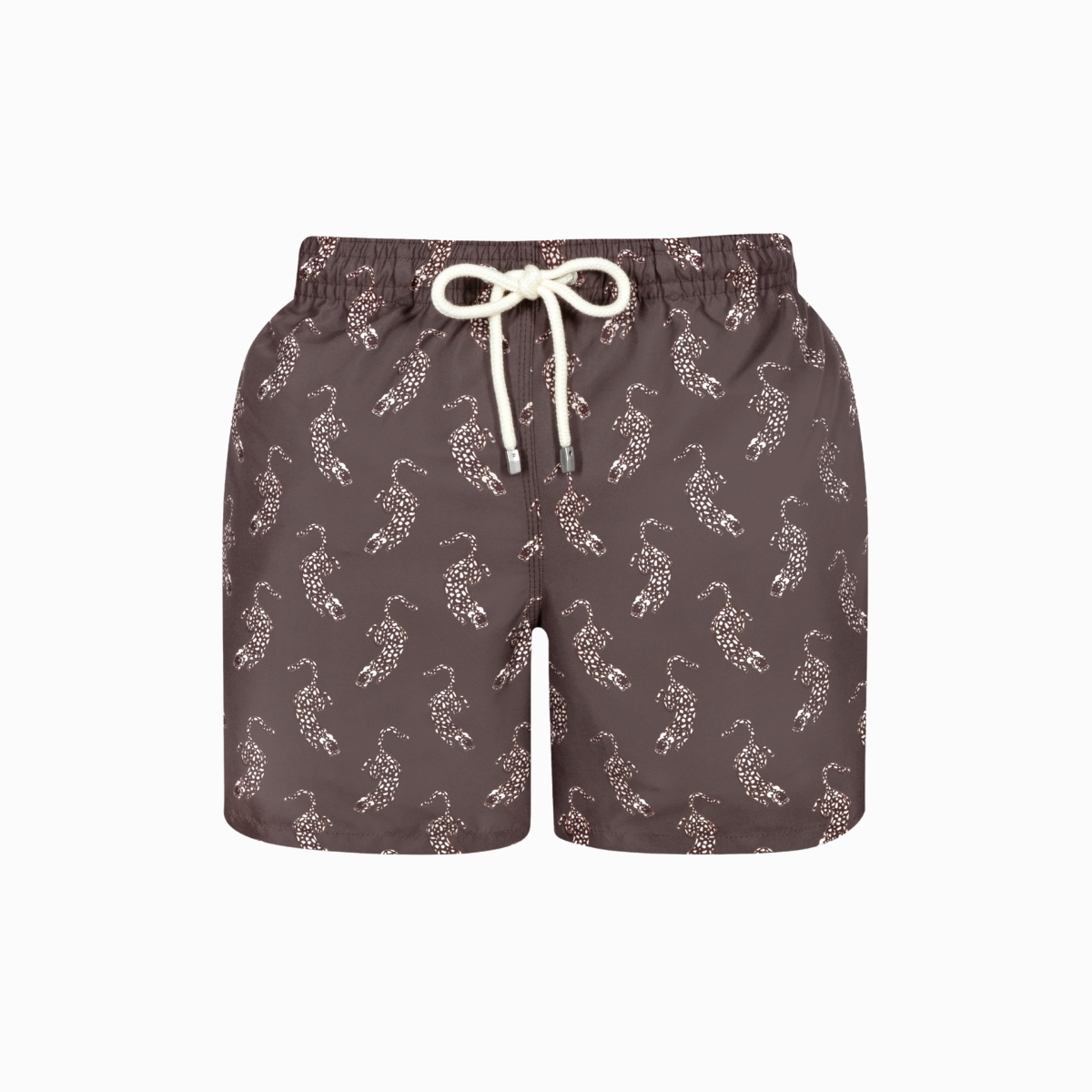 Mid-length Swim Shorts | Leopard / Brown