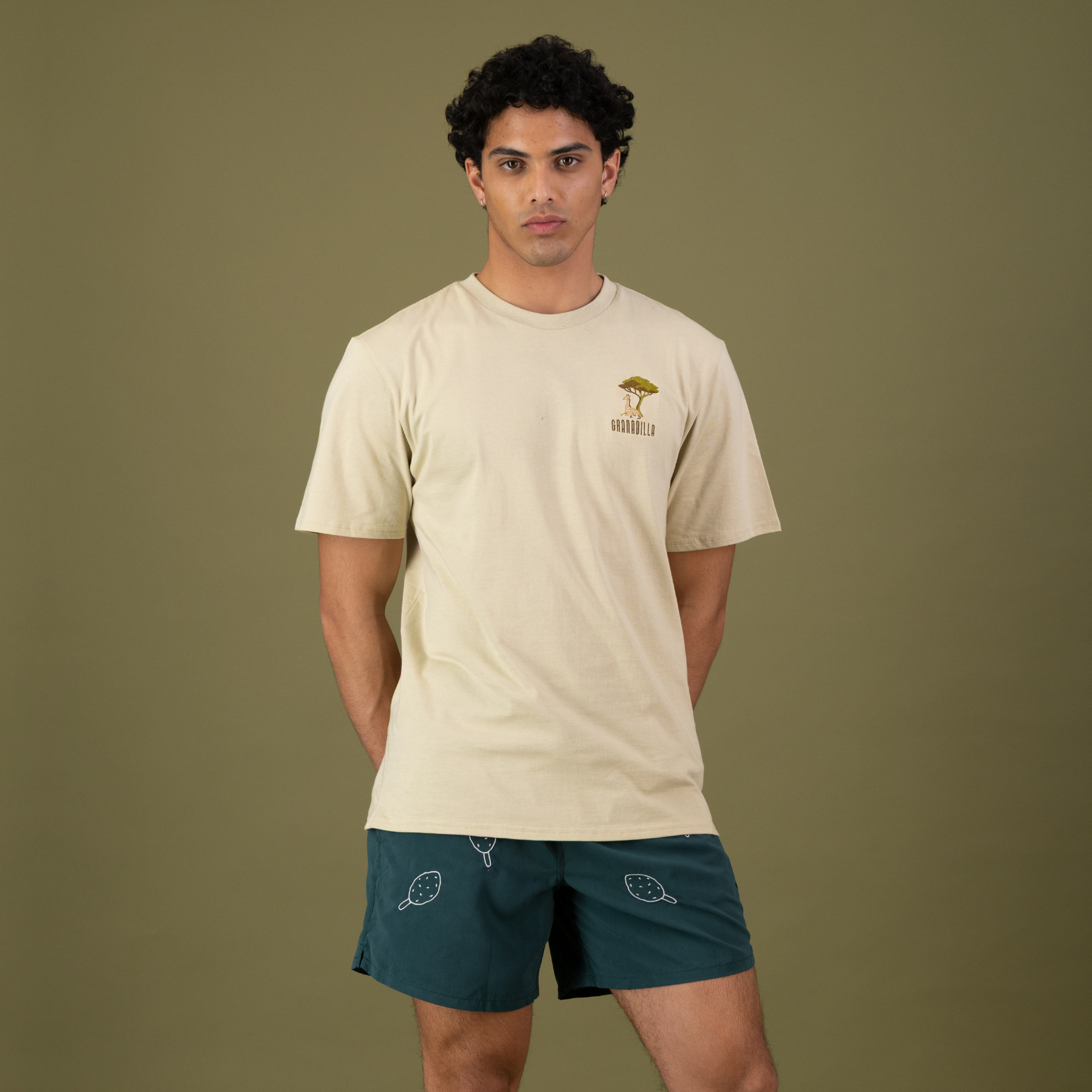 Stone Tee | Giraffe Embroidery