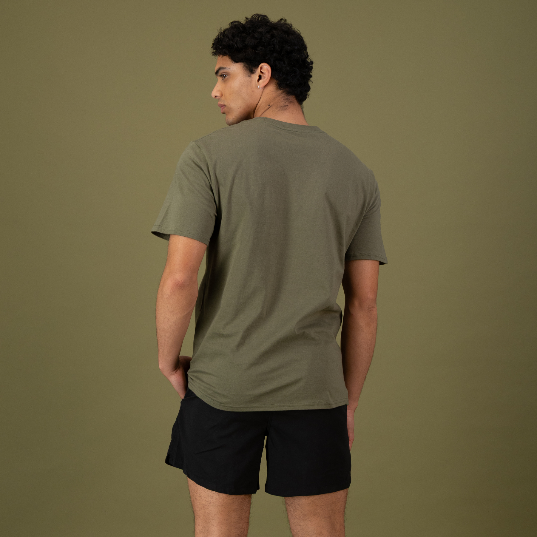 Olive Tee | Leopard