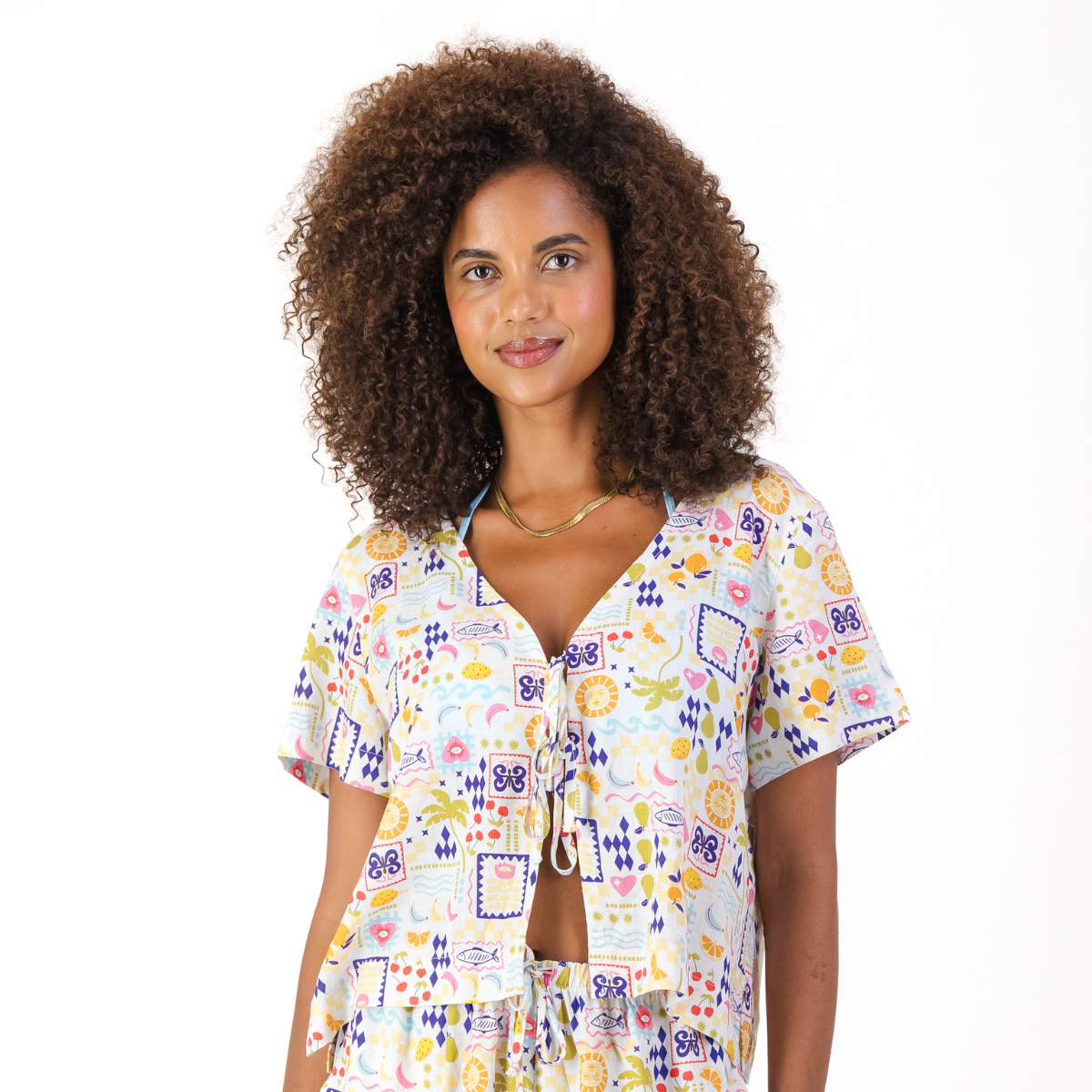 Womens Short Sleeve Tie Top / Dolce Vita