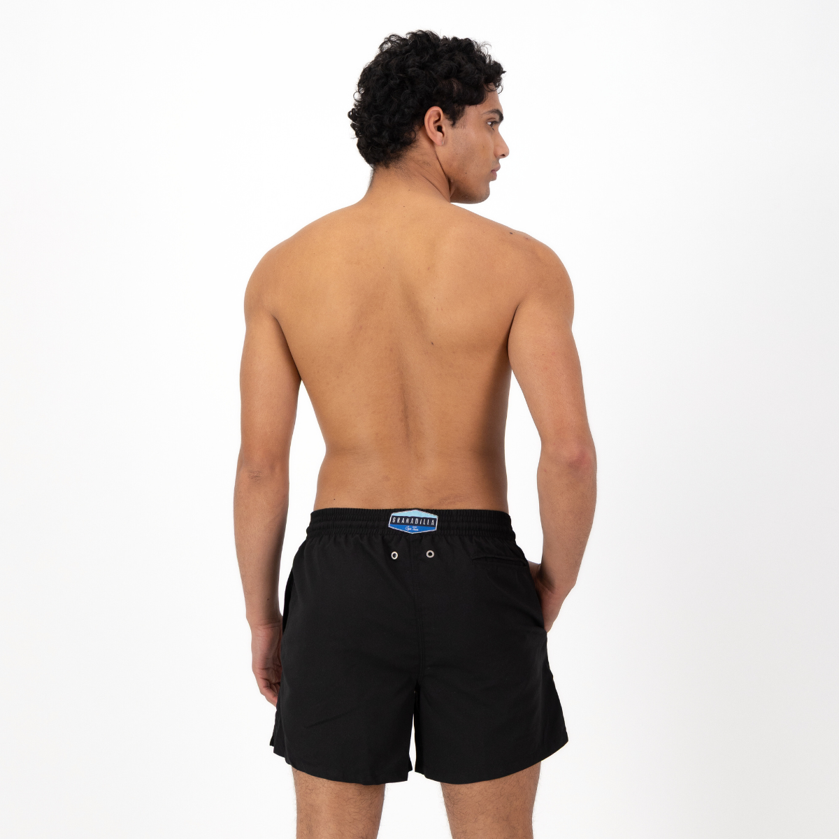 Mid-length Swim Shorts | Lolly Embroidery / Black