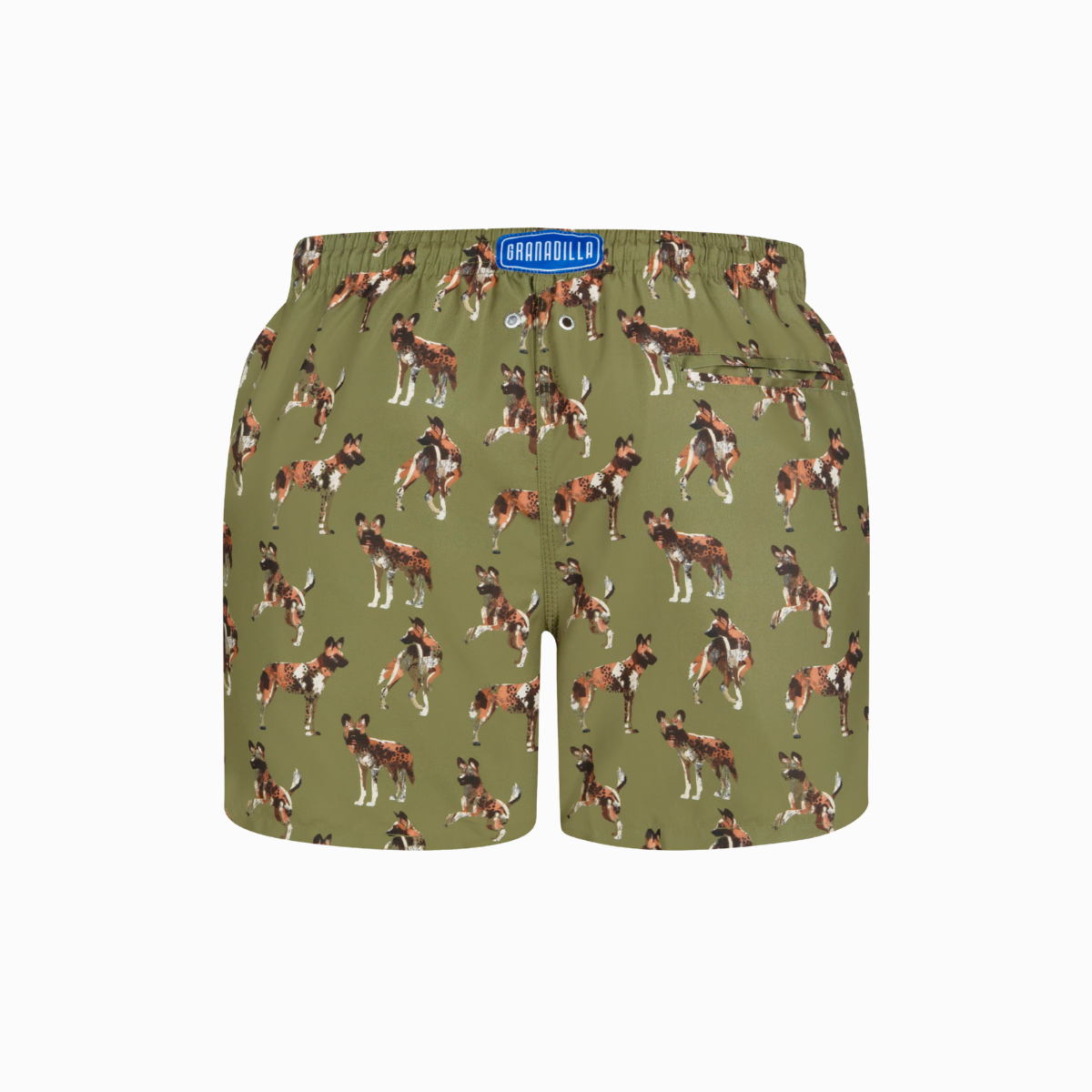 Mid-length Swim Shorts | Wild Dogs / Olive