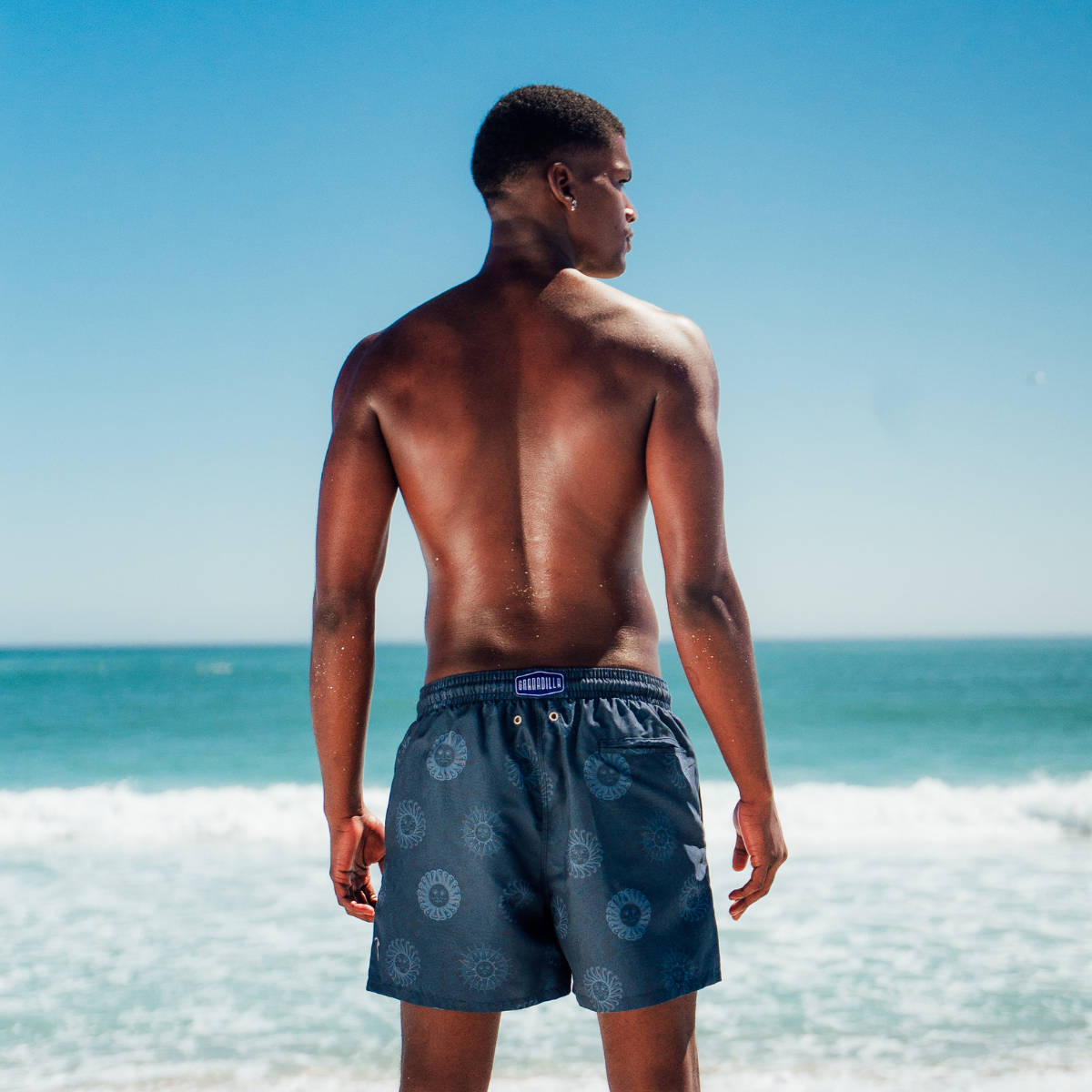 Mid-length Swim Shorts | Helios Sun / Navy