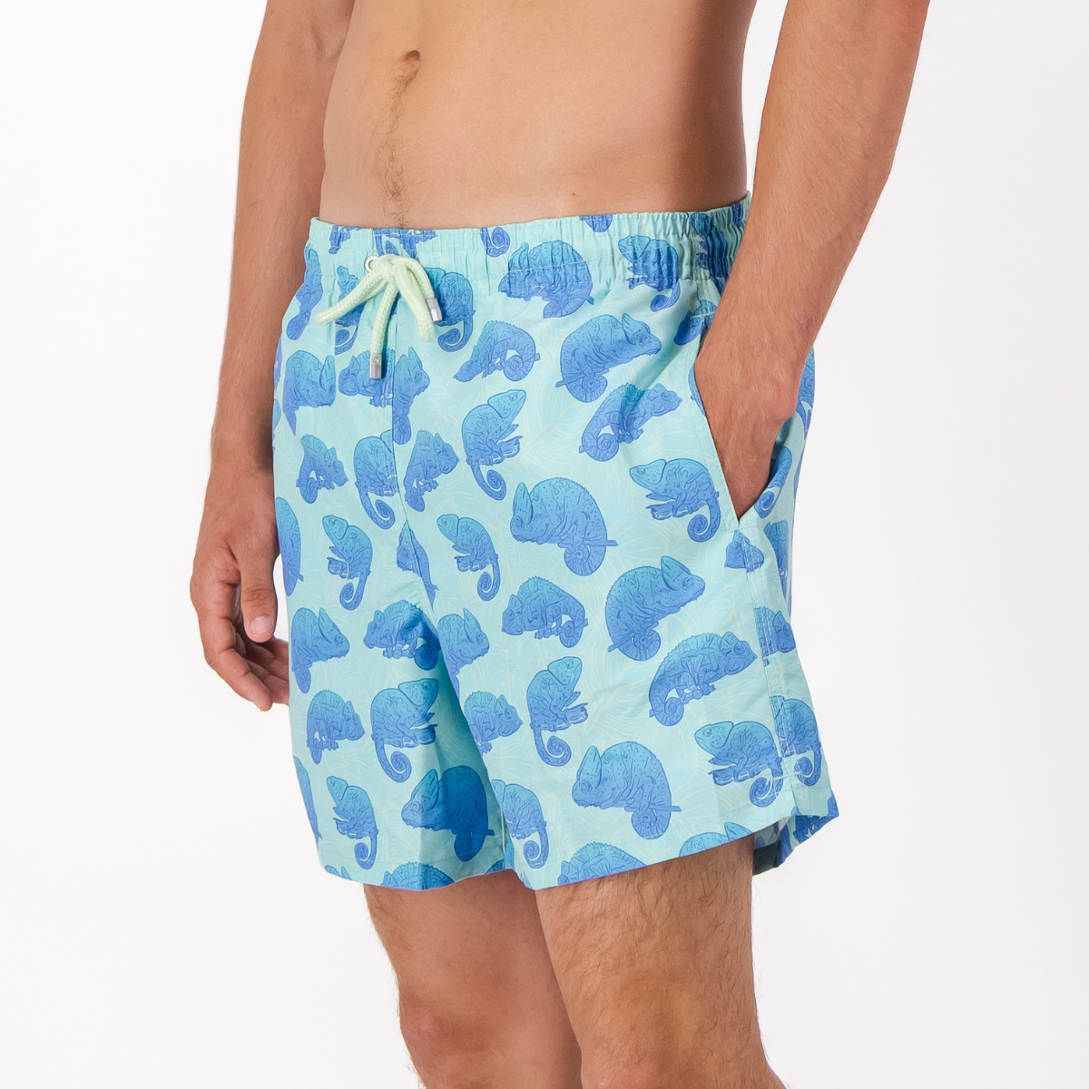 Mid-length Swim Shorts | Chameleon / Mint