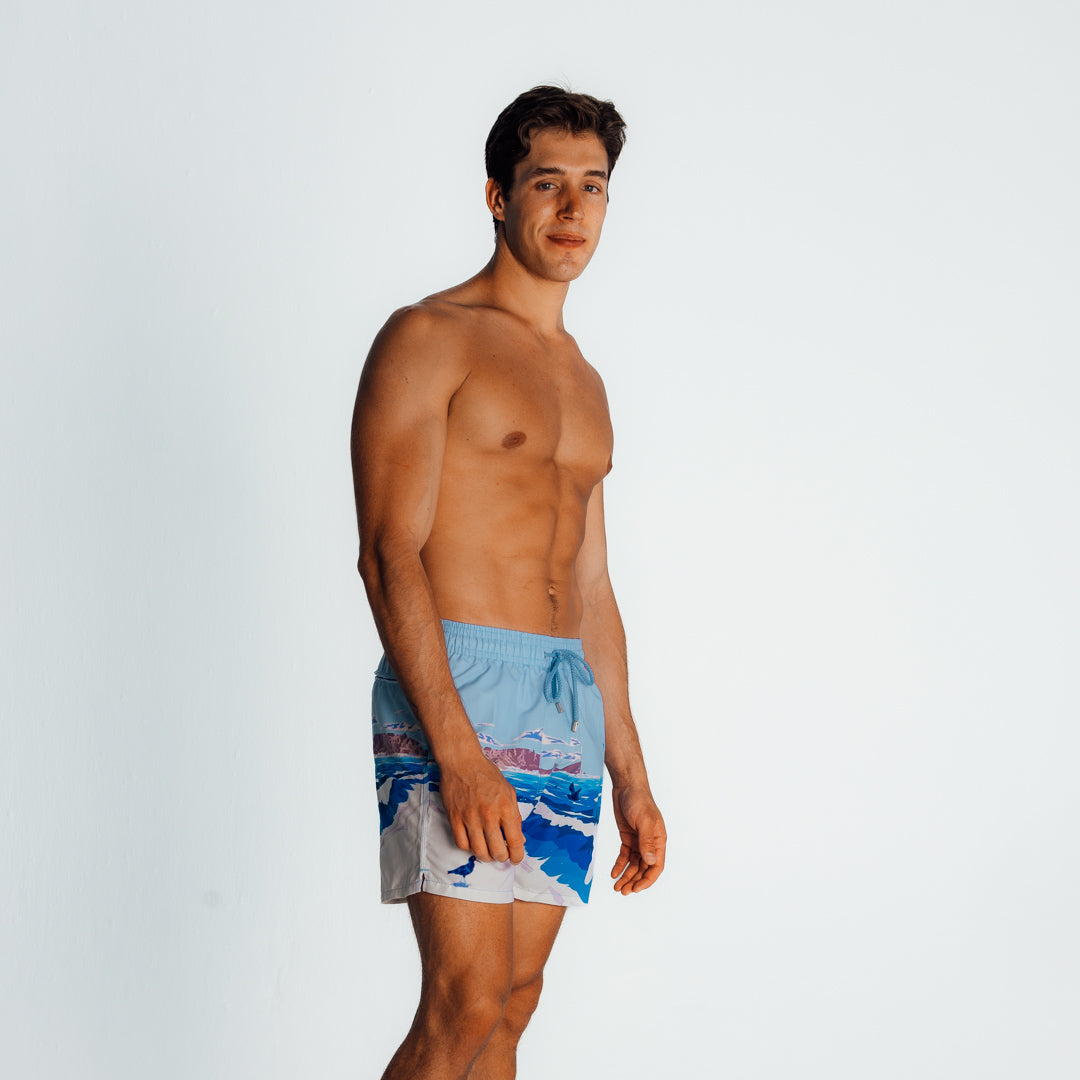 Mid-length Swim Shorts | Blouberg Beach / Blue