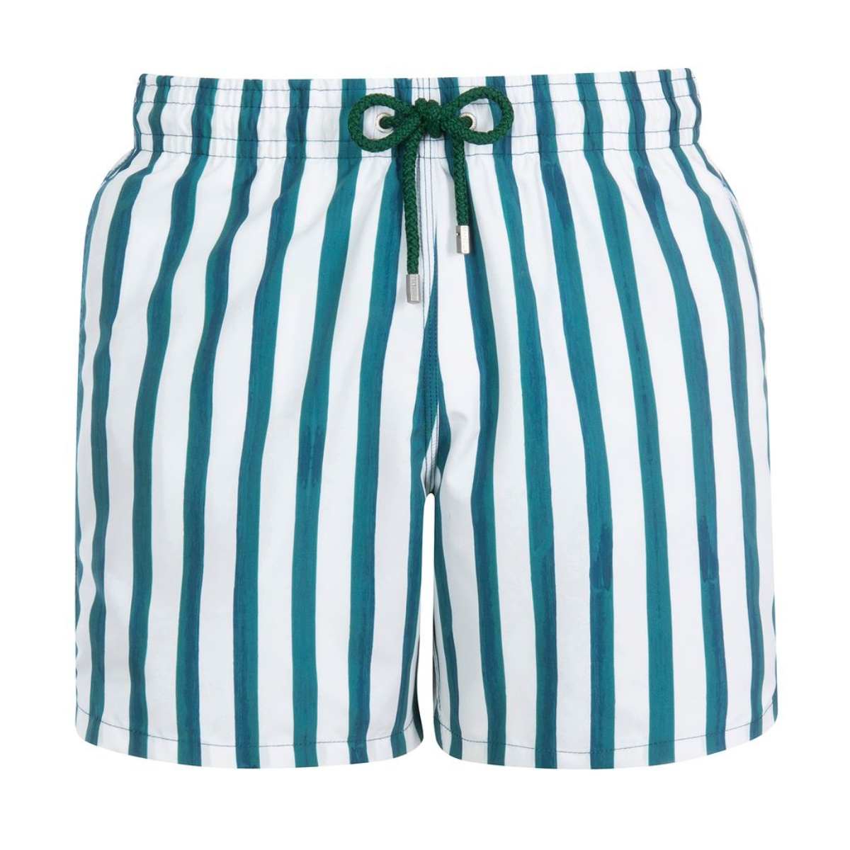 Mid-length Swim Shorts | Stripes / Green