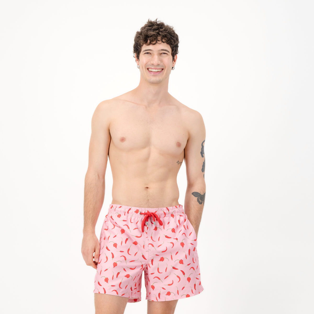 Mid-Length Swim Shorts | Chillies / Pink