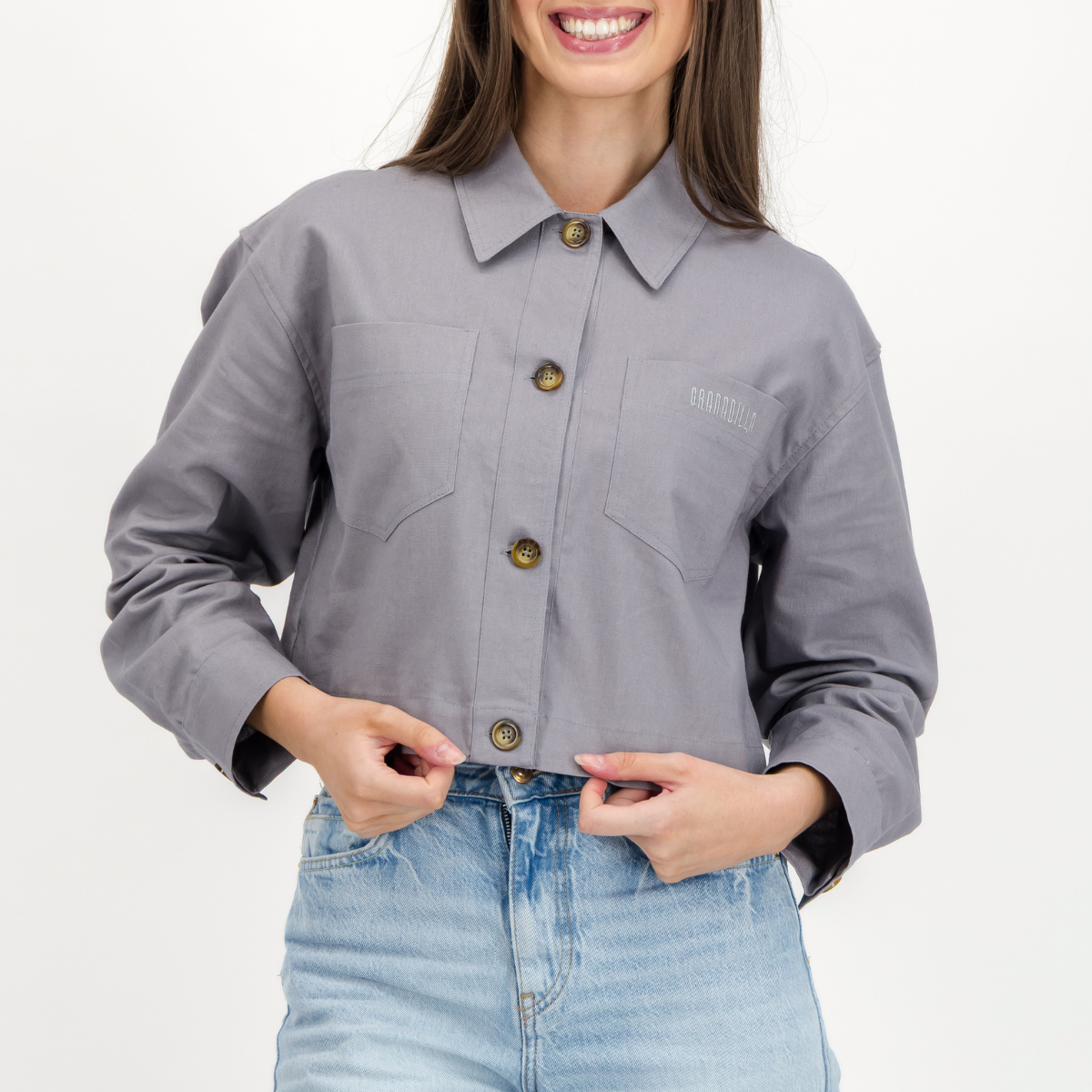 Womens Shacket | Plain / Grey