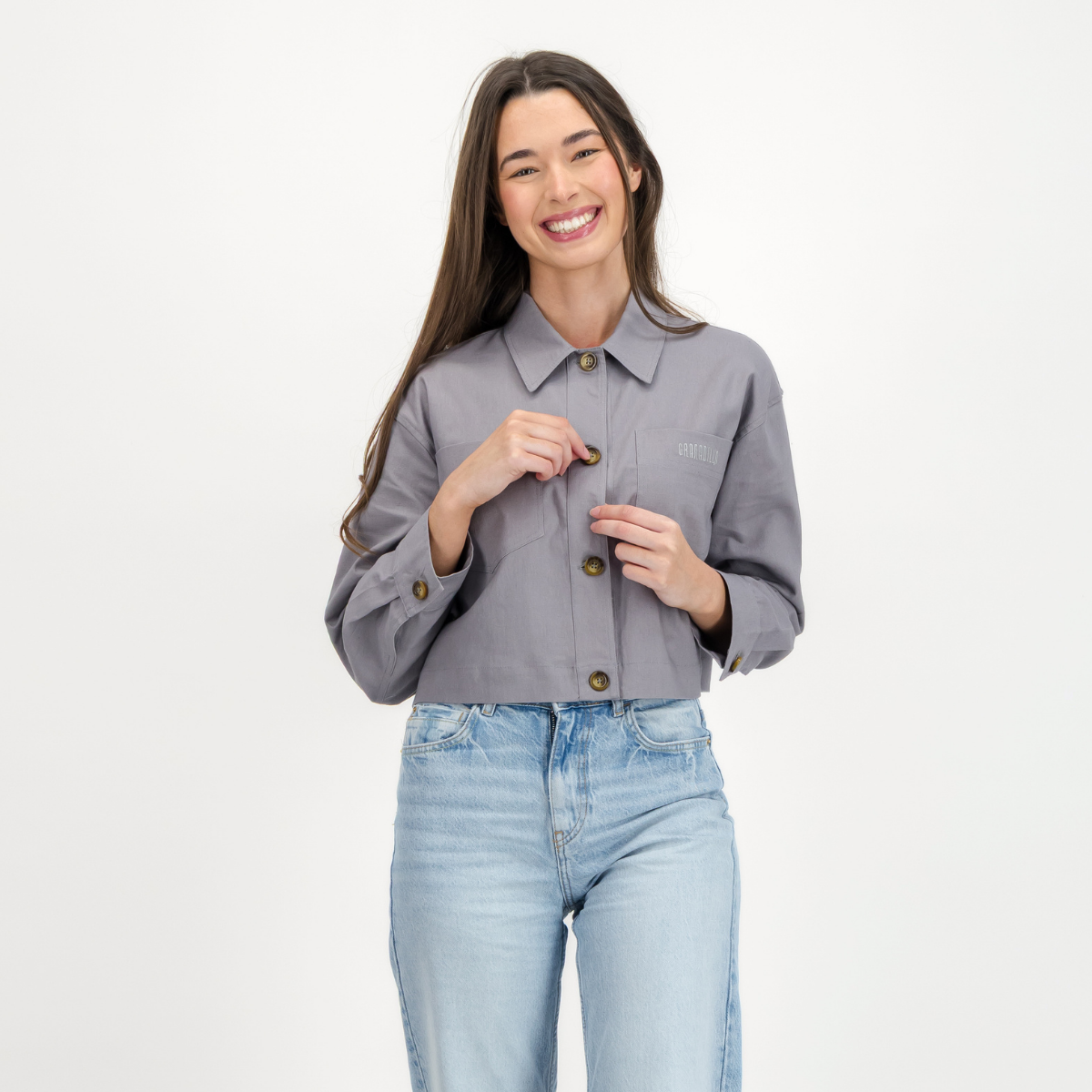 Womens Shacket | Plain / Grey