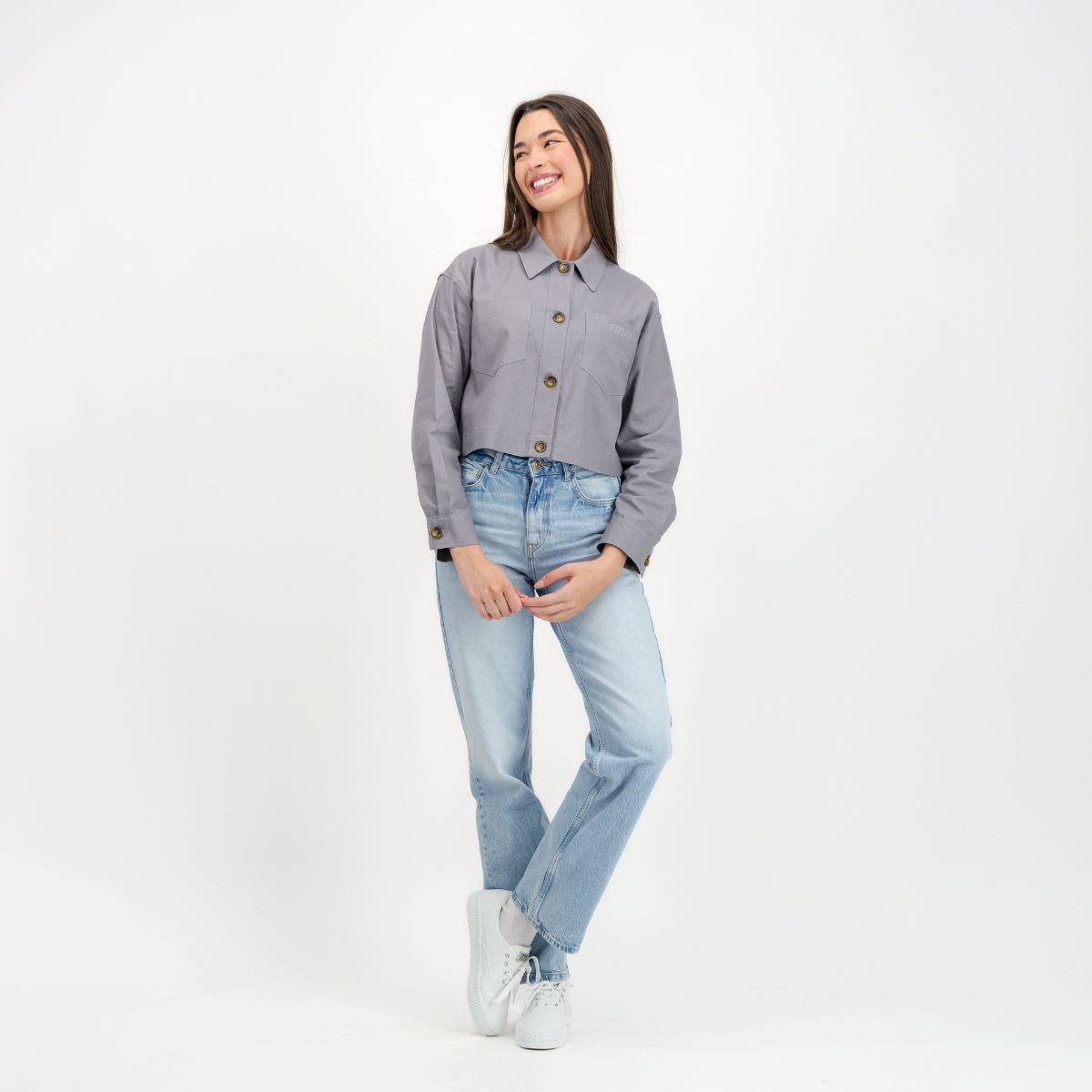 Womens Shacket | Plain / Grey