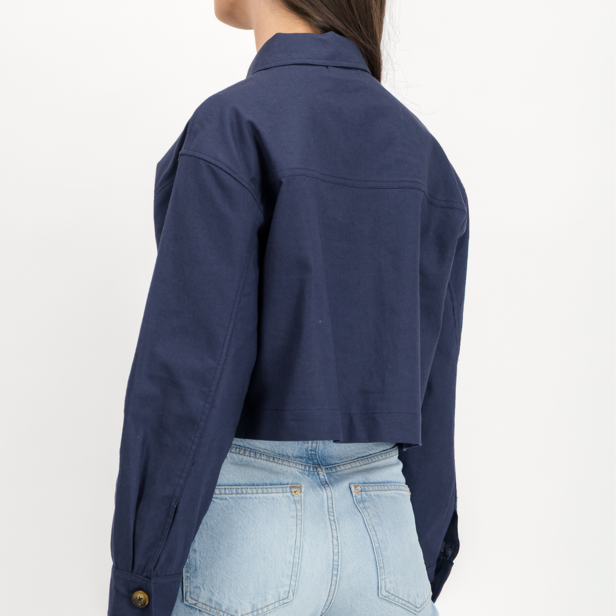 Womens Shacket | Plain / Navy