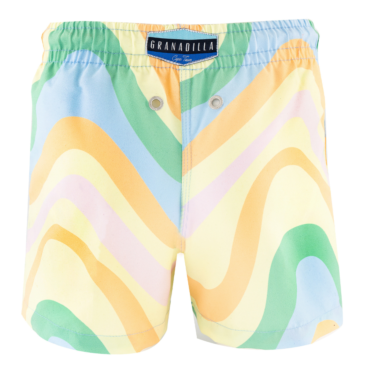 Kids Swim Shorts | Wavy Stripes / Candy
