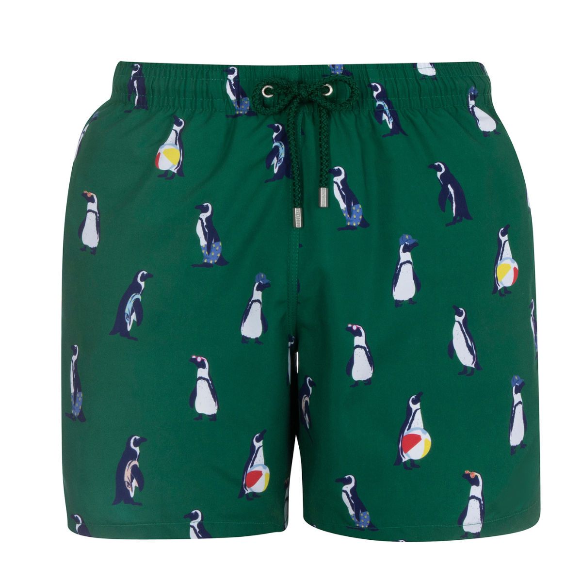 Mid-length Swim Shorts | Penguins / Green