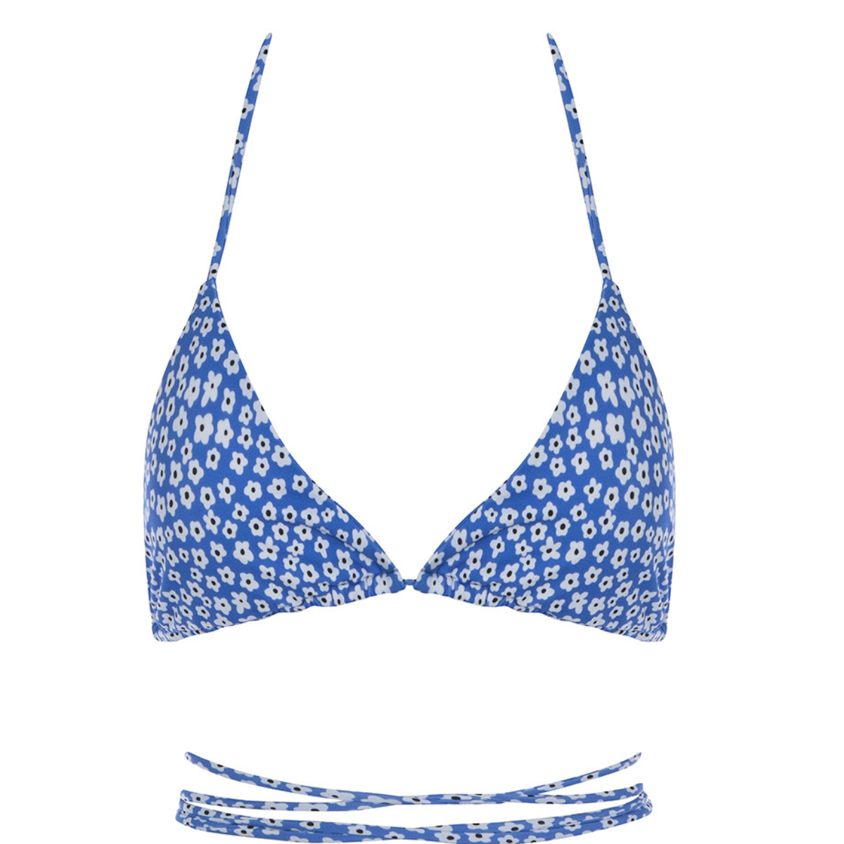 Strappy Bikini Top | Baby Daisy Blue