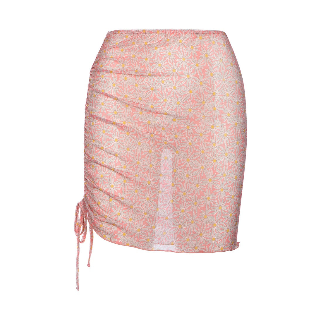 Mesh Ruched Skirt | Daisies