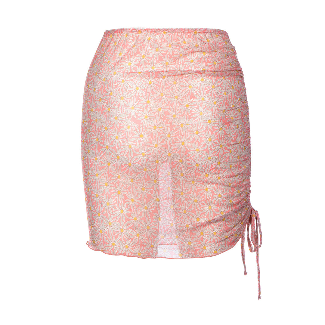 Mesh Ruched Skirt | Daisies